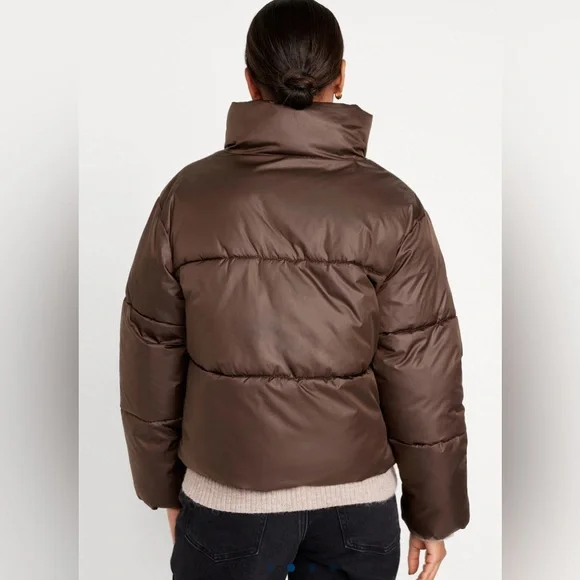 Old Navy Brown Puffer Jacket - Picture 2 of 6